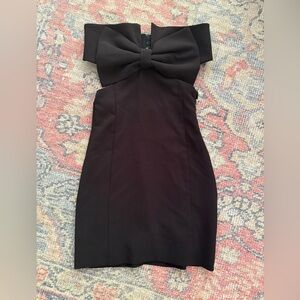 Zara Black Mini Dress with Bow